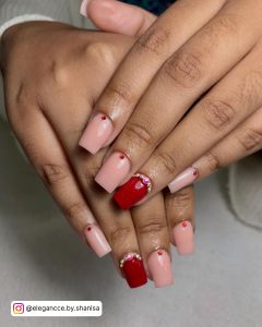 Red Nails Nude