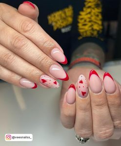 Red Simple Nails
