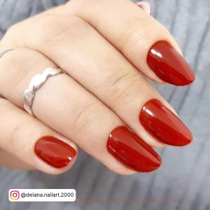 Red Simple Nails Designs
