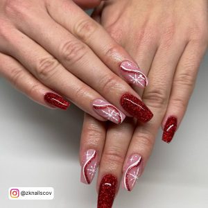 Red Tip Christmas Nails