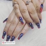 Red White And Blue Nail Designs With Stars
