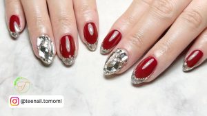 Red Wine Acrylic Nails