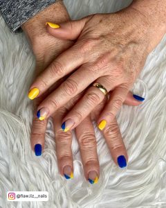 Red Yellow And Blue Acrylic Nails