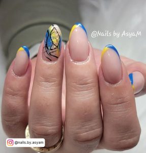 Red Yellow And Blue Nails