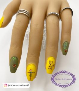 Red Yellow And Green Nail Designs