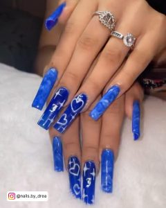 Royal Blue Nails Long
