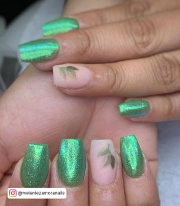 Sage Green Short Nails