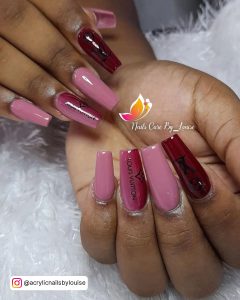 Short Coffin Ombre Nails