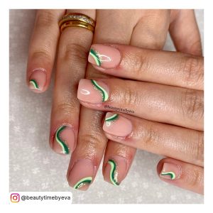 Short Emerald Green Nails