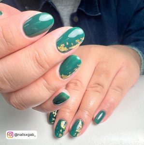 Short Emerald Green Nails
