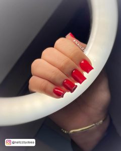 Short Red Nails Designs