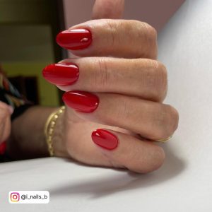 Simple Black And Red Nails