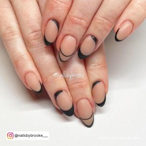 Simple Black Nails Ideas In Almond Shape
