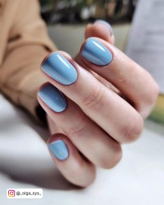Simple Blue Nail Designs In Light Shade