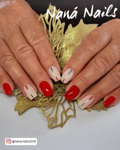 Simple Nail Art Red