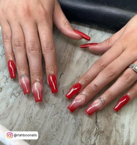 Simple Red Christmas Nails