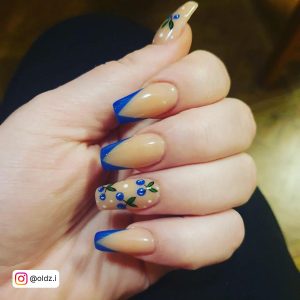 Summer Blue Nails With Blueberries