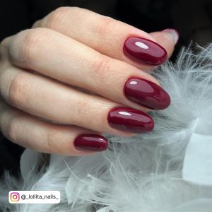Wine Red And Silver Nails