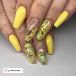 Yellow Nails Coffin