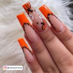 Acrylic Orange Nails
