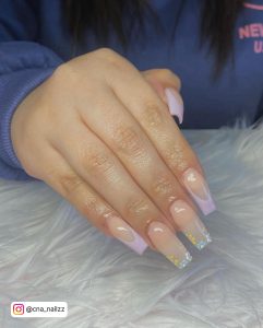 Acrylic Purple French Tip Nails