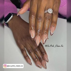 Almond French Tip Acrylic Nails