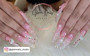 Almond Ombre Nails Long