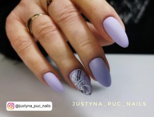 Almond Shape Purple Nails