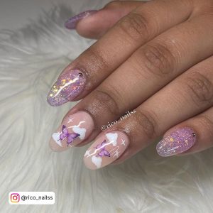 Almond Shaped Purple Nails