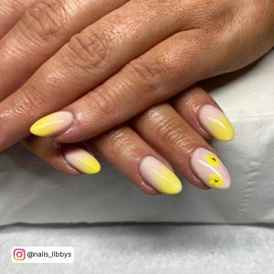 Black And Yellow Ombre Nails
