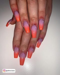 Black Orange Purple Nails