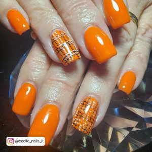 Bright Neon Orange Nails
