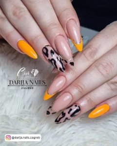 Bright Orange Summer Nails