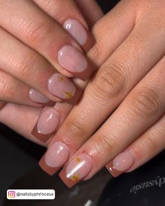 Brown French Tip Nail