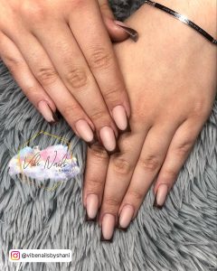 Brown French Tip Press On Nails