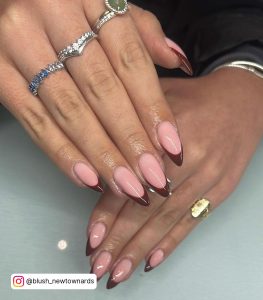 Brown Ombre French Nails