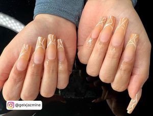 Brown Ombre Gel Nails