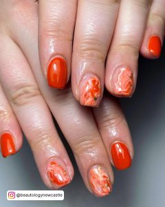 Burnt Orange Fall Nails