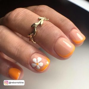 Burnt Orange French Nails