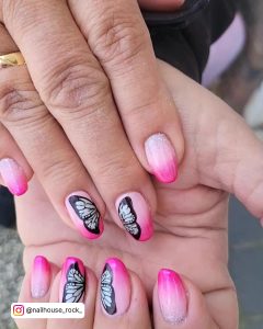 Butterfly Nail Designs Short