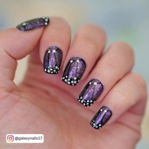 Butterfly Purple Nails