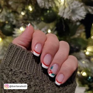 Christmas French Tip Nail Ideas