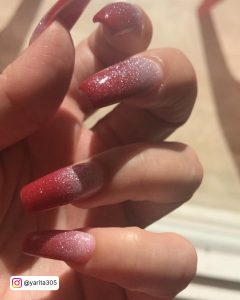 Christmas Glitter Ombre Nails
