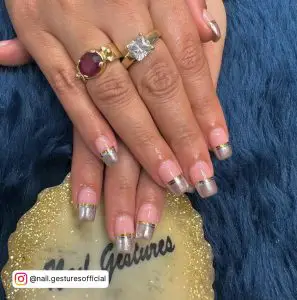 Chrome French Nails