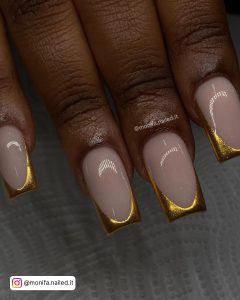 Chrome French Tip Nails