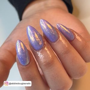 Chrome Light Purple Nails