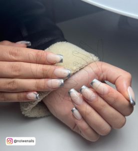 Chrome Nails French Tip