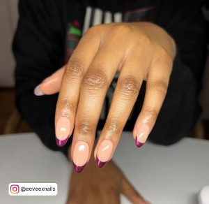 Chrome Nails Reverse French Tip