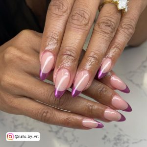 Chrome Nails With French Tip
