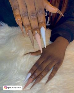 Coffin Fall Ombre Nails